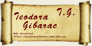 Teodora Gibarac vizit kartica